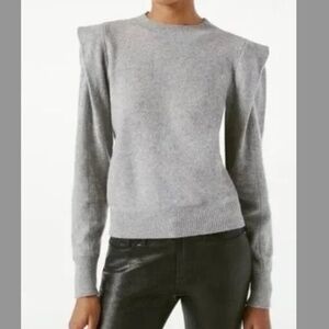 House of Harlow 1960 100% Cashmere Heather Grey Sweater